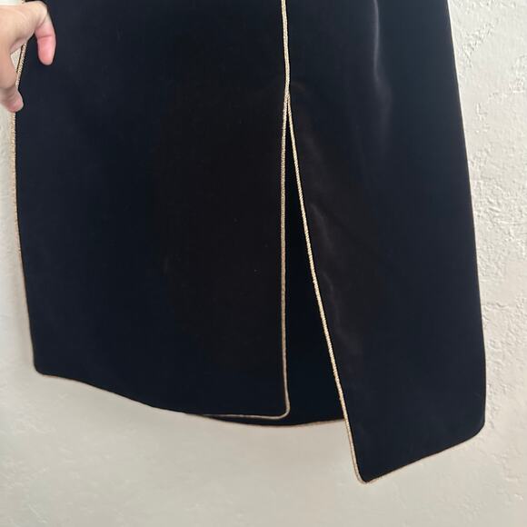 Saint Laurent Rare Russian Velvet Midi Vest size FR 34 Caftan Cotton - Picture 16 of 16